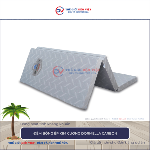 Đệm bông ép Kim Cương Dormella Carbon